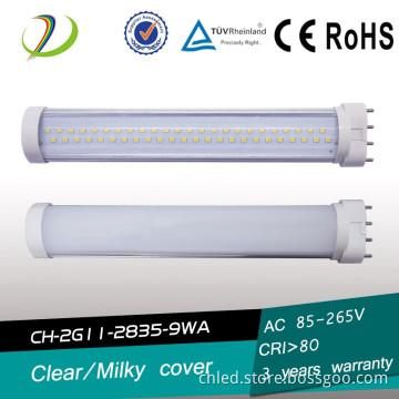 9W 180 degree 4PIN 2G11 led tube